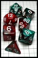 Dice : Dice - Dice Sets - QMay Green and Red Swirl with White Numerals - Amazon 2023
